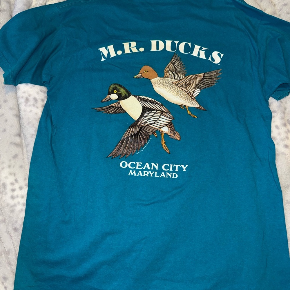 Mr. Ducks Vintage Ocean City Maryland Teal Graphic Tee